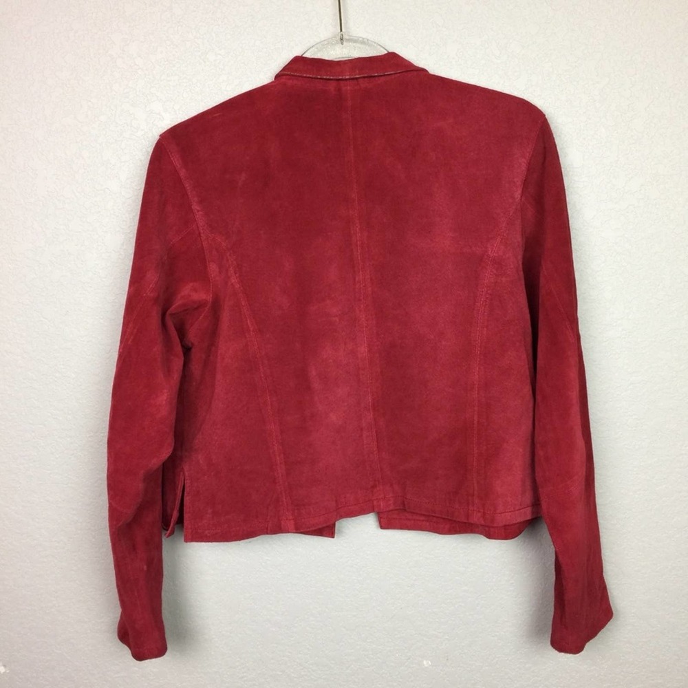 Red Suede Women's Blazer - Picture 9 of 9